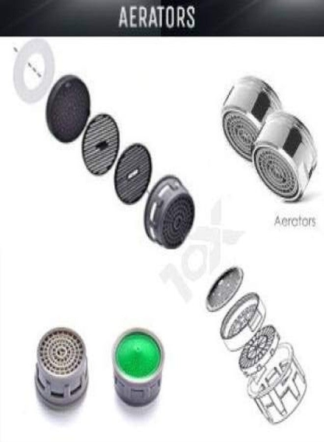 SPAZIO صنبور حمام SPAZIO Lybra النحاسي ثنائي الاتجاه بزاوية، مع صمام إيقاف زاوي، وحوض غسيل، وصنبور سخان مياه، مطلي بالكروم. - Image 5